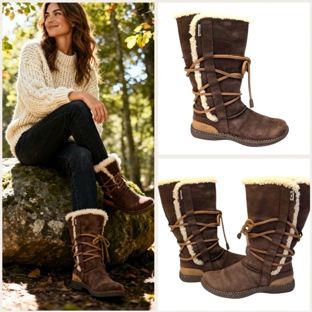 Ugg Catalina Lace-up Boots GUC Size 7   S3897